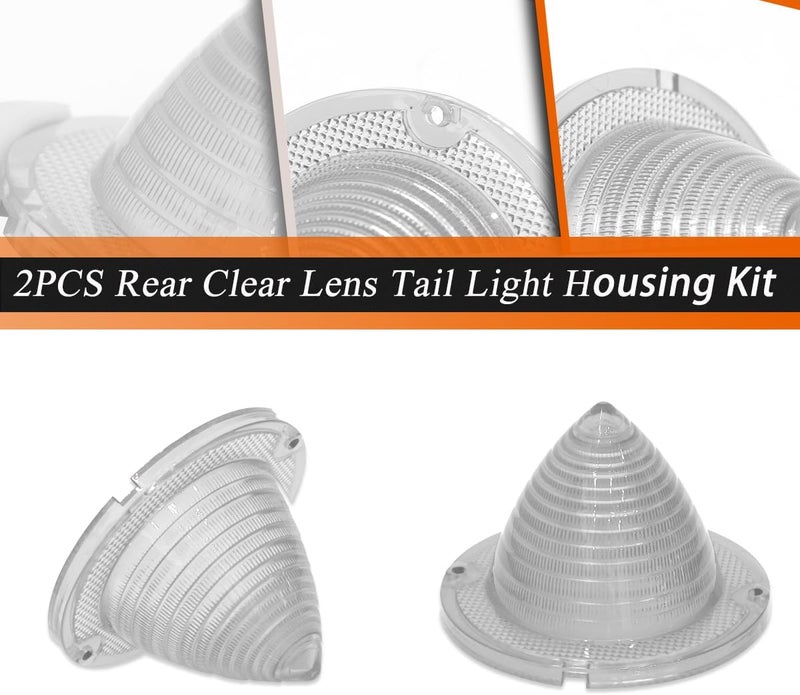 ADIIL 2PCS Rear Clear Lens Tail Light Lamp Kit For 1960 1961 Chevrolet Bel Air/Biscayne/Nomad/El Camino & Impala - Image 3